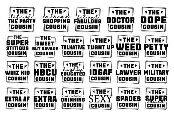 Cousin SVG, Funny Cousin Graphics