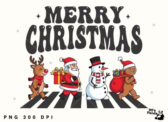 Cute Christmas Reindeer Santa Snowman Graphics for T-Shirt Designs
