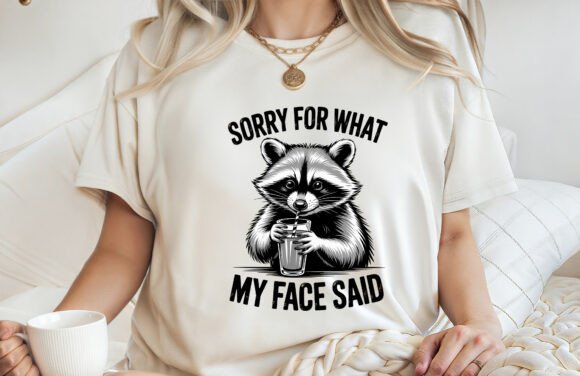 Funny Raccoon Sarcastic T-shirt Design