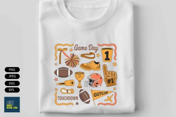 Preppy Football T-Shirt Designs & Graphics