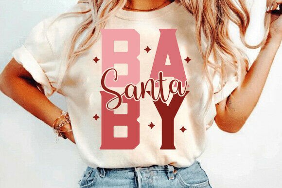 Santa Baby PNG SVG: Graphics for T-Shirt Designs