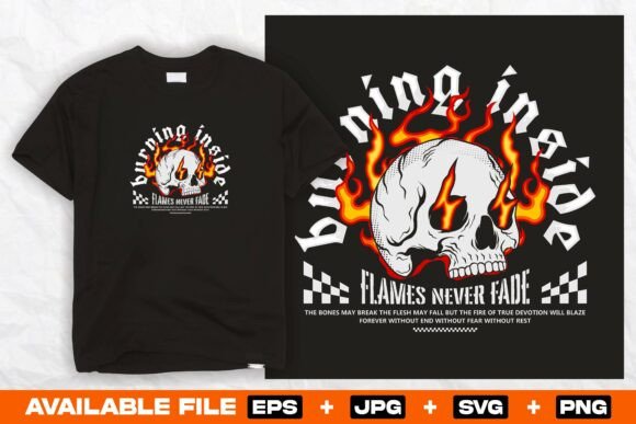 Skull Flames Urban Streetwear Design