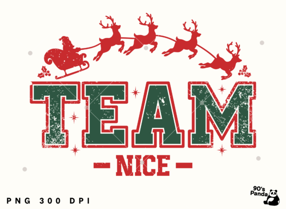 Team Nice Family Christmas Png: Graphics for T-Shirt Designs