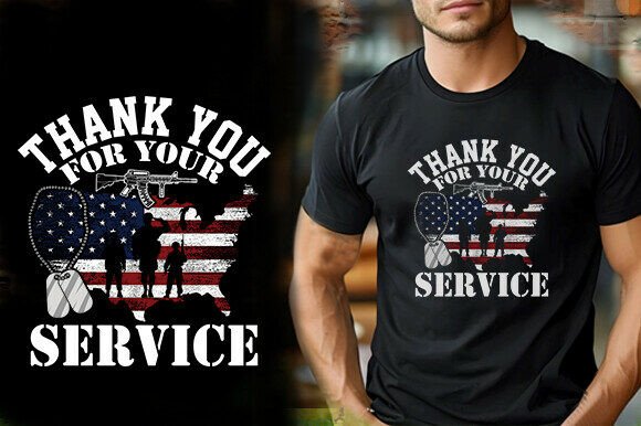 THANK YOU for YOUR SERVICE TSHIRT DESIGN Graphics