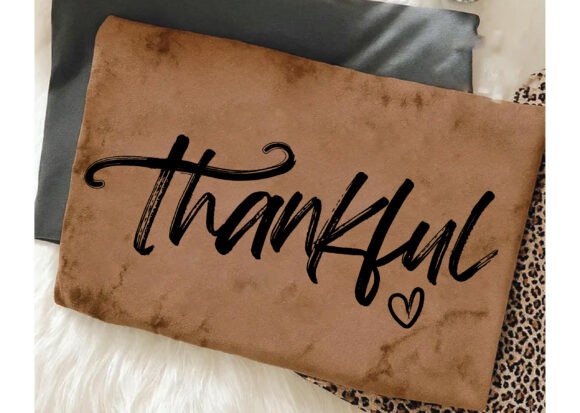 Thankful Calligraphy PNG for T-Shirt Designs