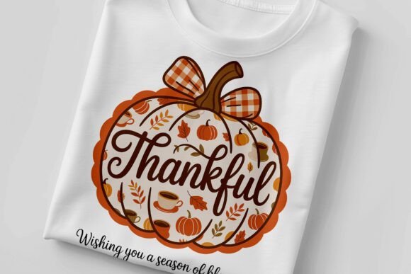 Thankful T Shirt Design: Preppy Fall Pumpkin Graphics