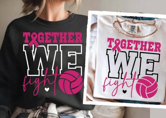 Together We Fight Volleyball Svg Png