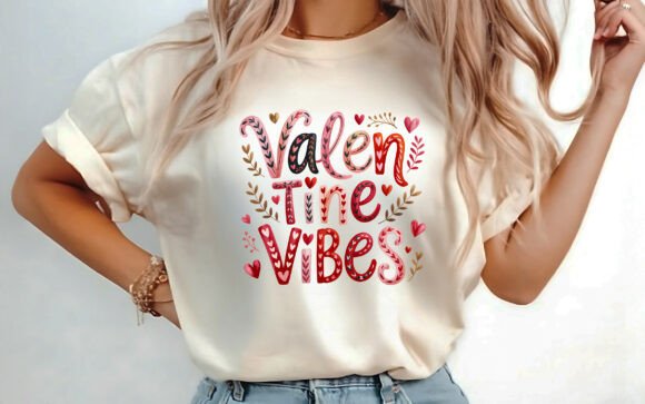 Valentine Vibes Sublimation T-shirt PNG